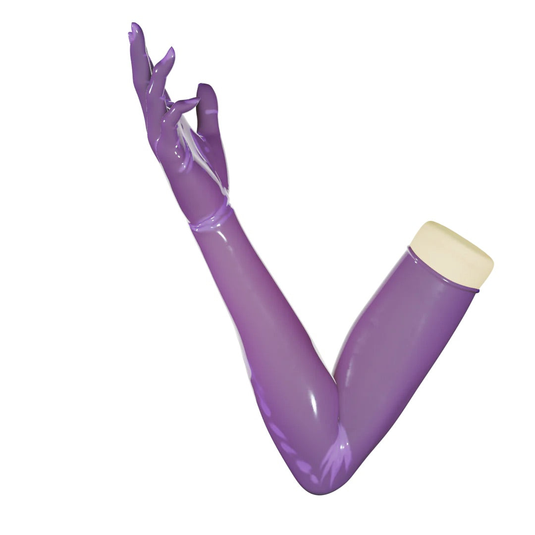 UNIQDSN Translucent Lilac Gloves (Opera Length) – kurage.style-webshop