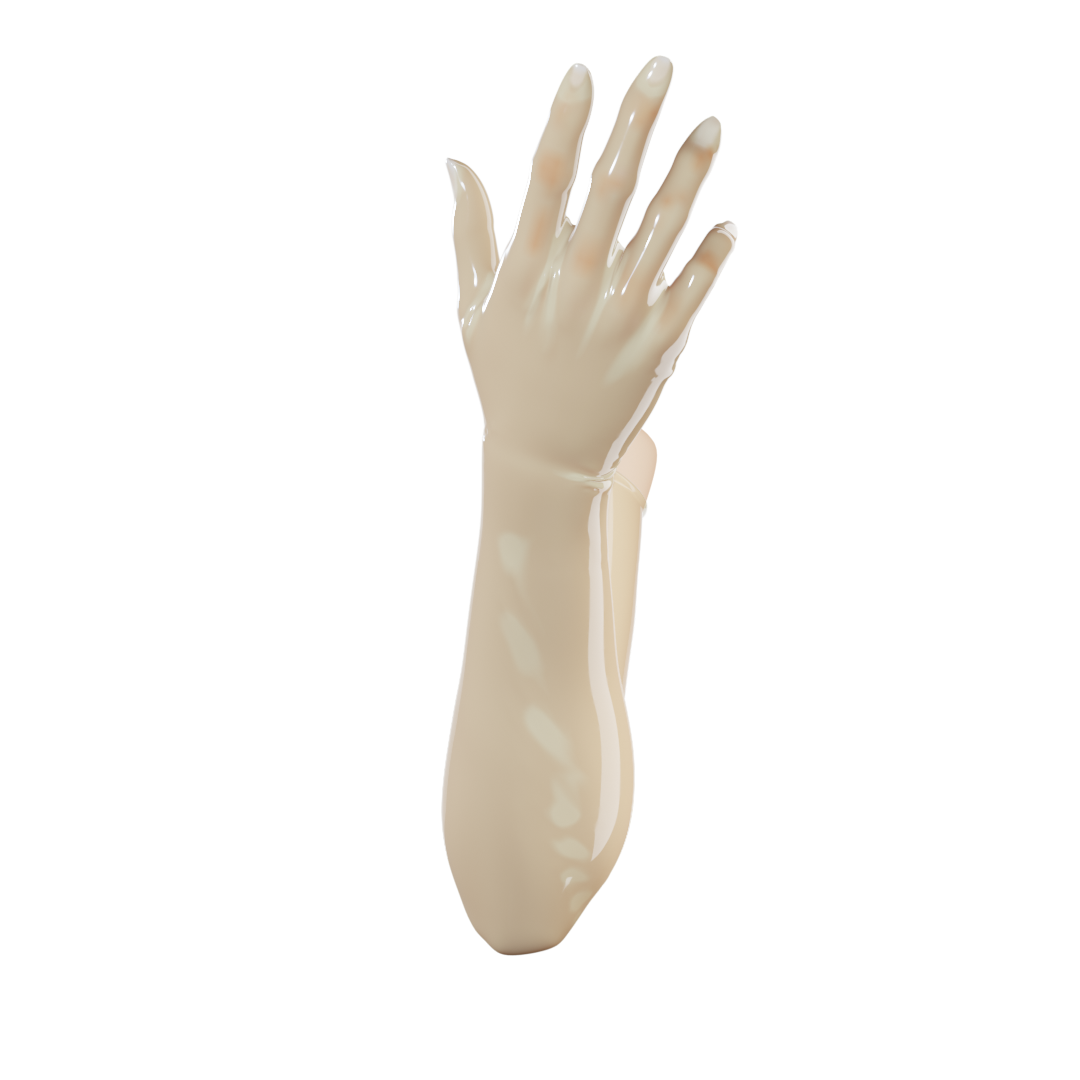 Translucent Mittens Heartstring UNIQDSN Translucent Natural Gloves (Opera Length) ラバー ロング グローブ トランス ...