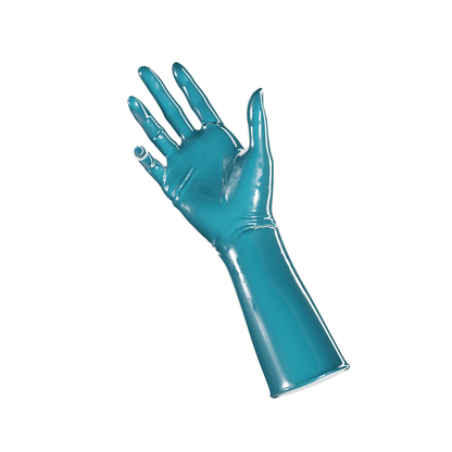 UNIQDSN Turquoise Gloves (Mid Arm)