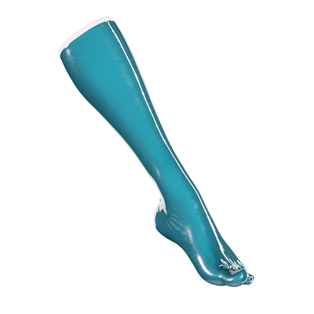 UNIQDSN Turquoise Toe Socks (Knee High)