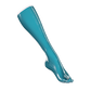 UNIQDSN Turquoise Toe Socks (Knee High)